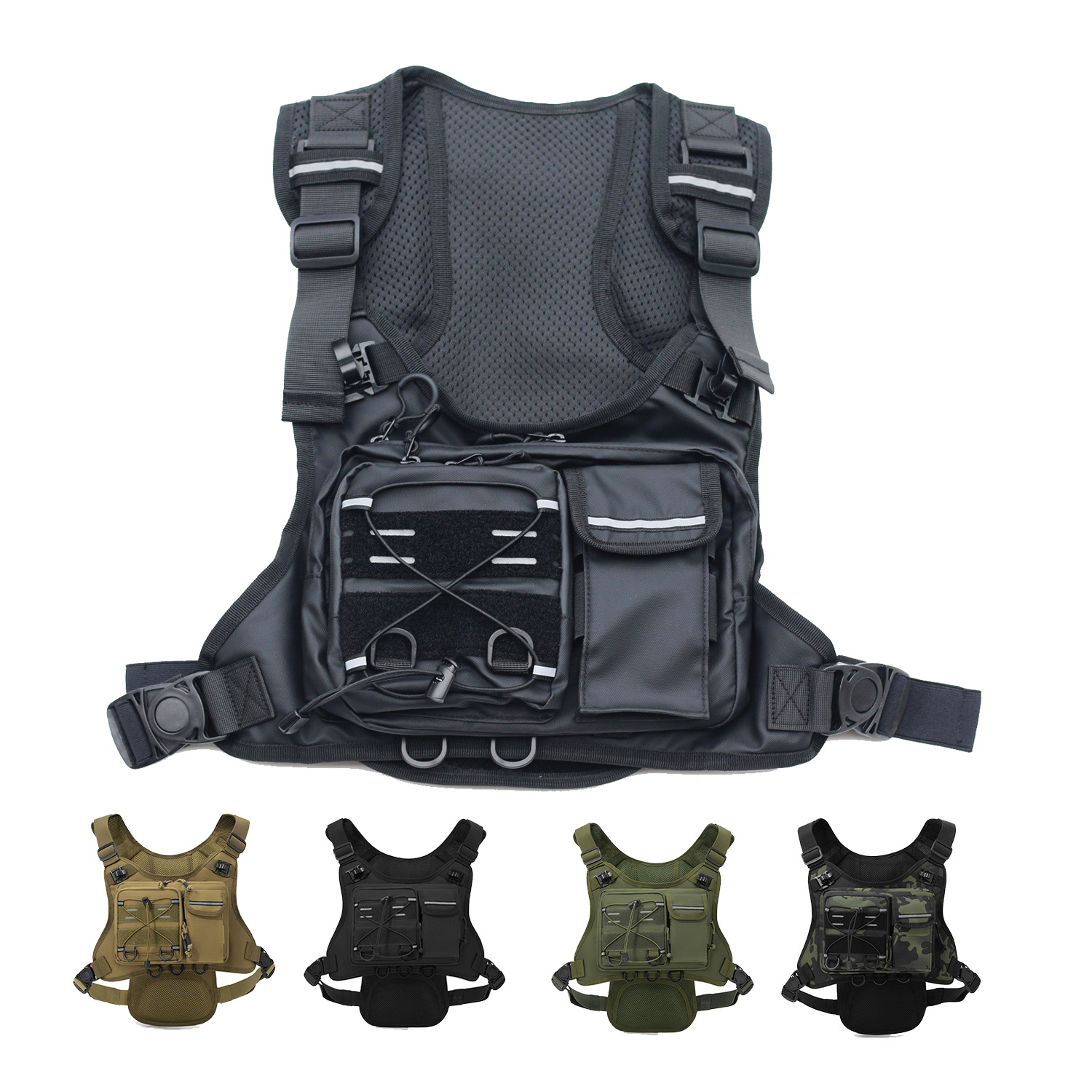 Running Gear Bag For Men - Sac de poitrine tactique léger et
