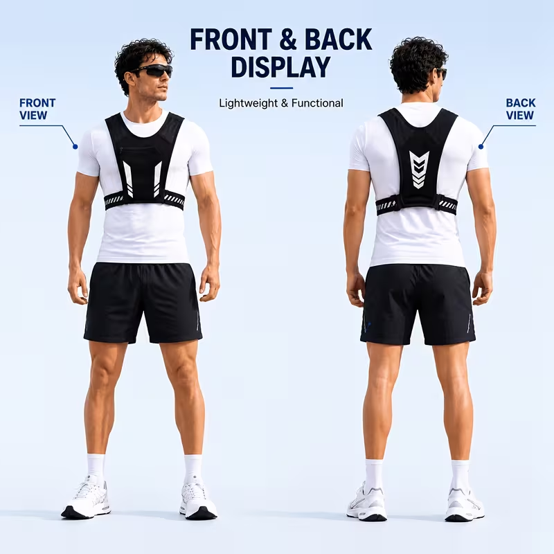 Running Jogging Gear - Gilet de course léger CZHIYAO avec