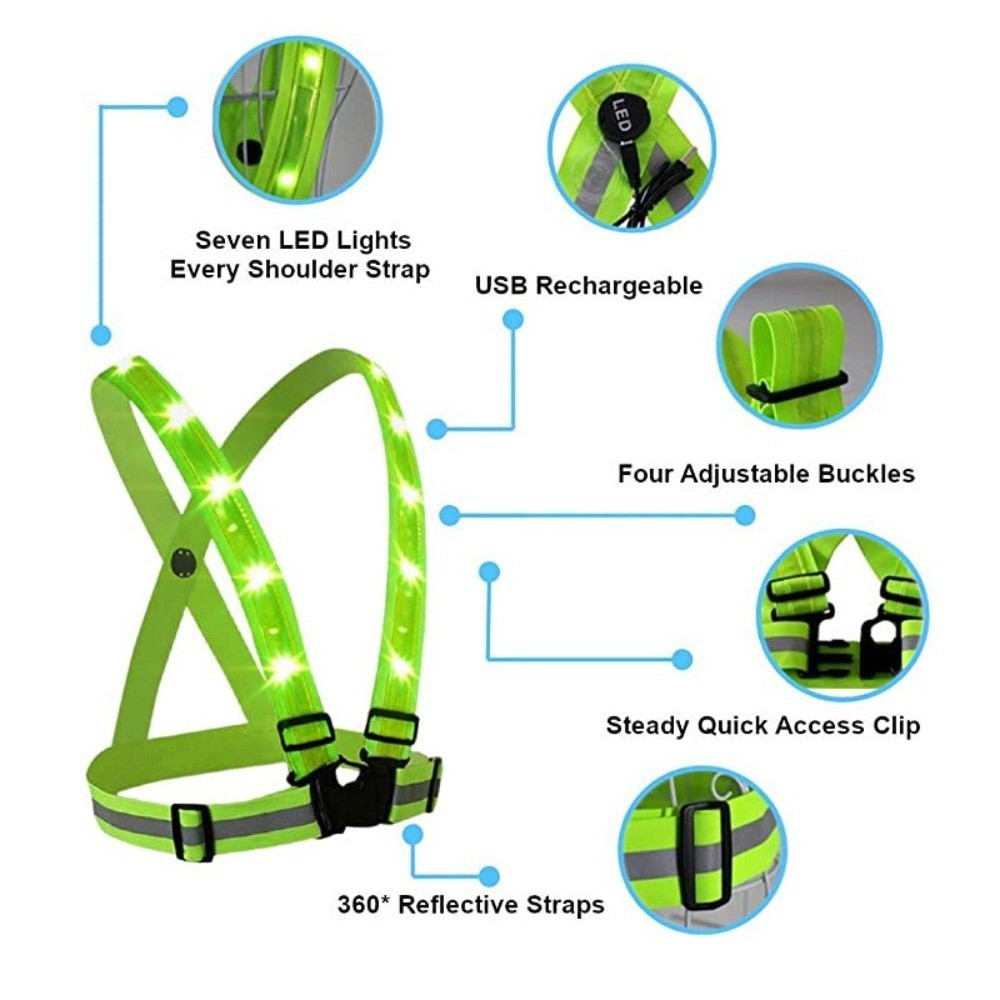 Nouveau gilet de sécurité LED  - Running Gear Reflective avis et prix